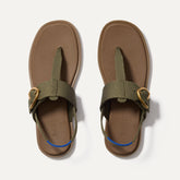 The T–Strap Sandal - Safari Green